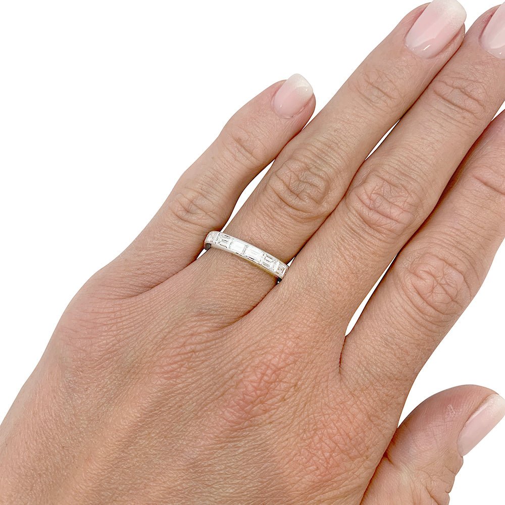Alliance diamants baguette platine - Castafiore