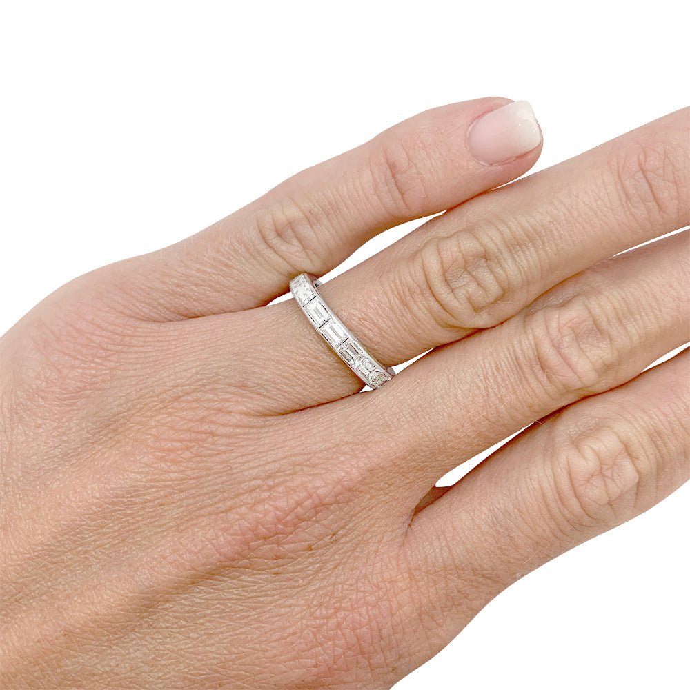 Alliance diamants baguette platine - Castafiore