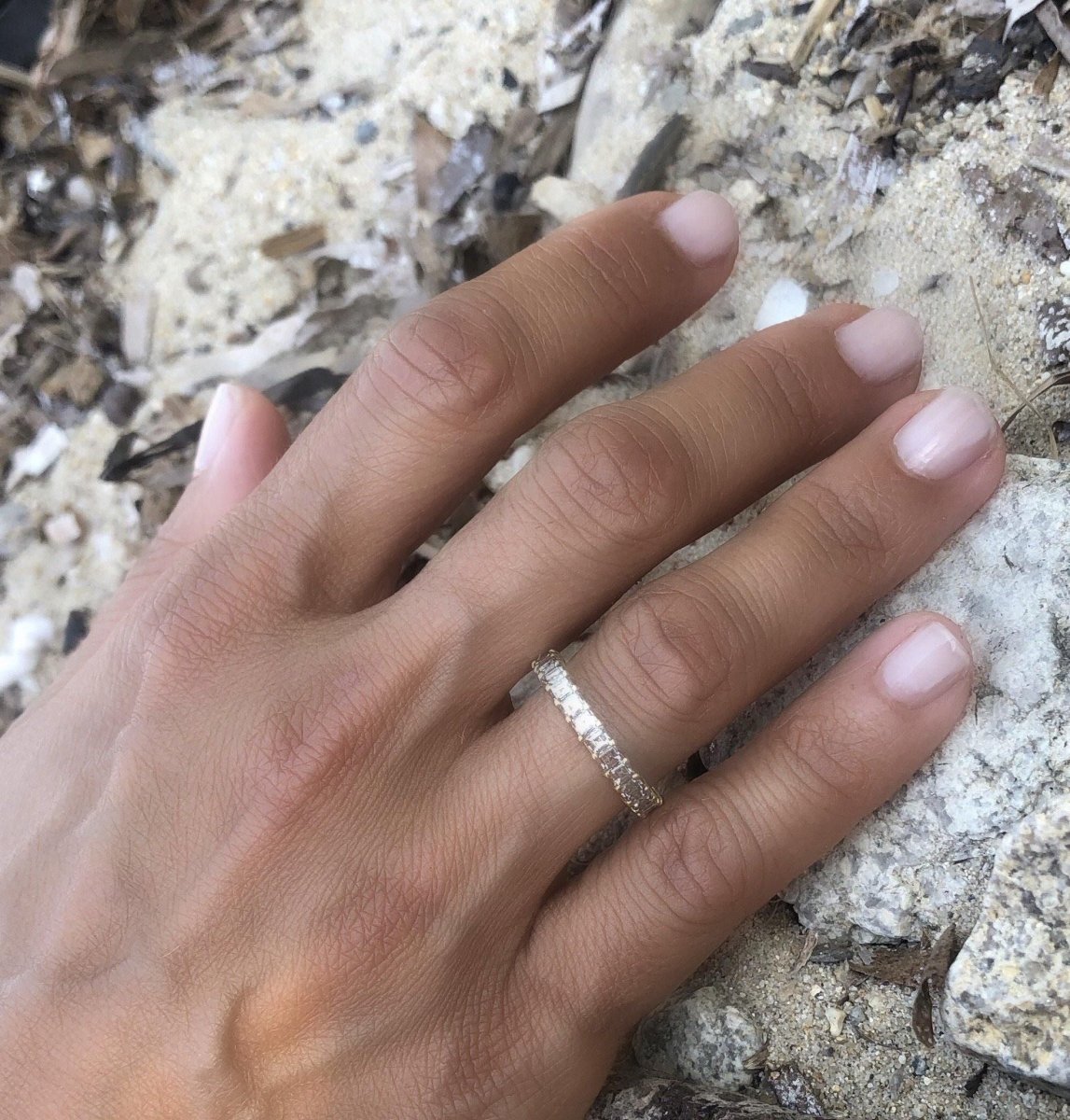 Alliance or jaune en diamant princesse - Castafiore