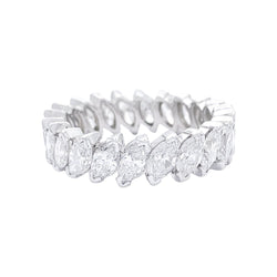 Alliance platine et diamants navettes - Castafiore