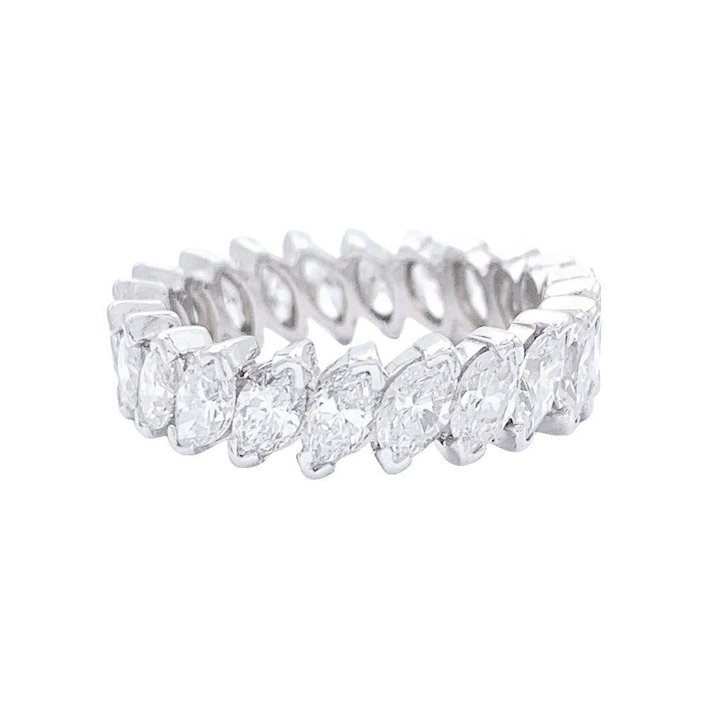 Alliance platine et diamants navettes - Castafiore