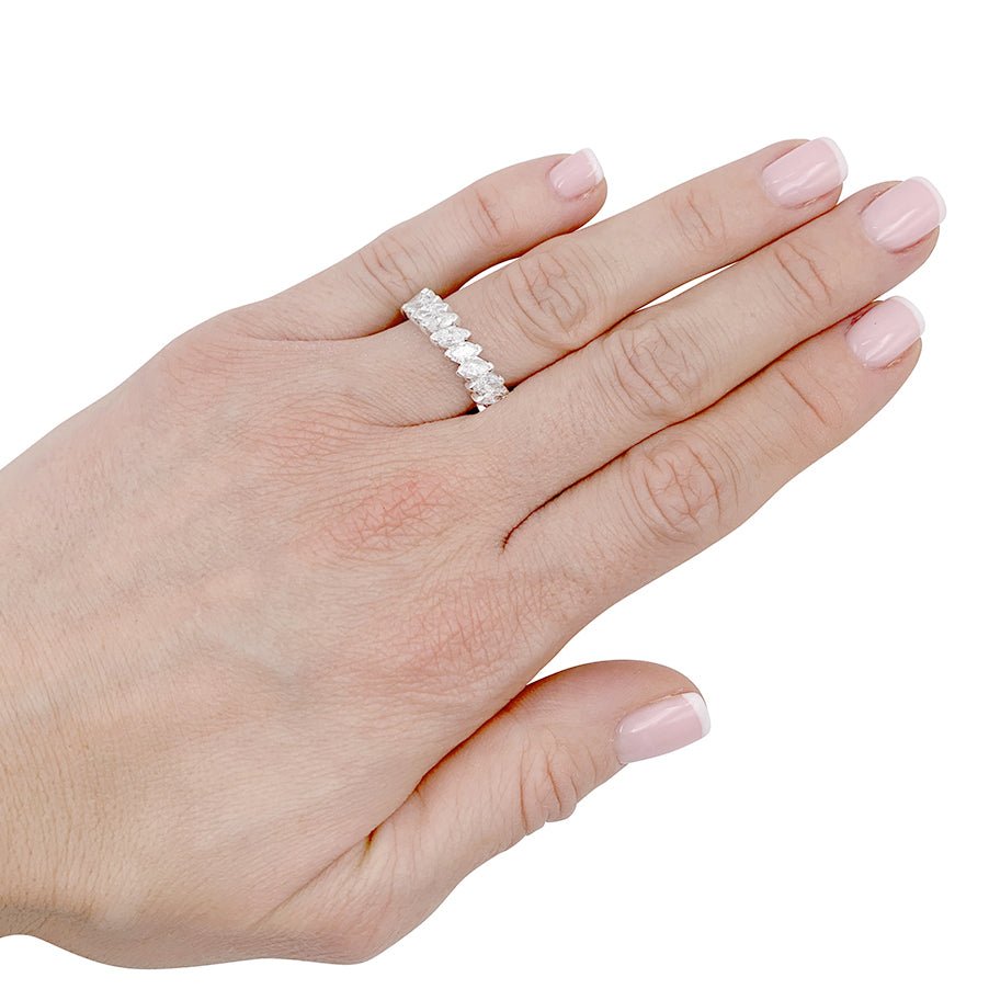 Alliance platine et diamants navettes - Castafiore