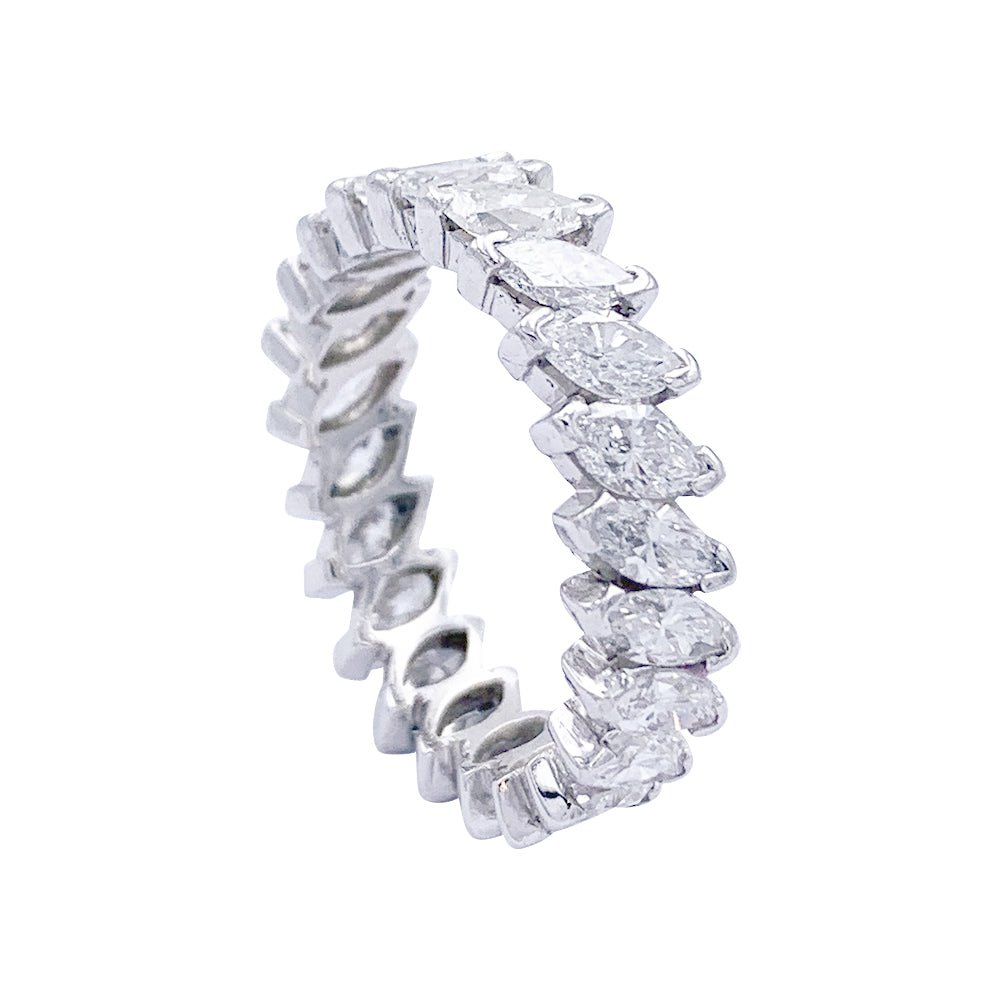 Alliance platine et diamants navettes - Castafiore