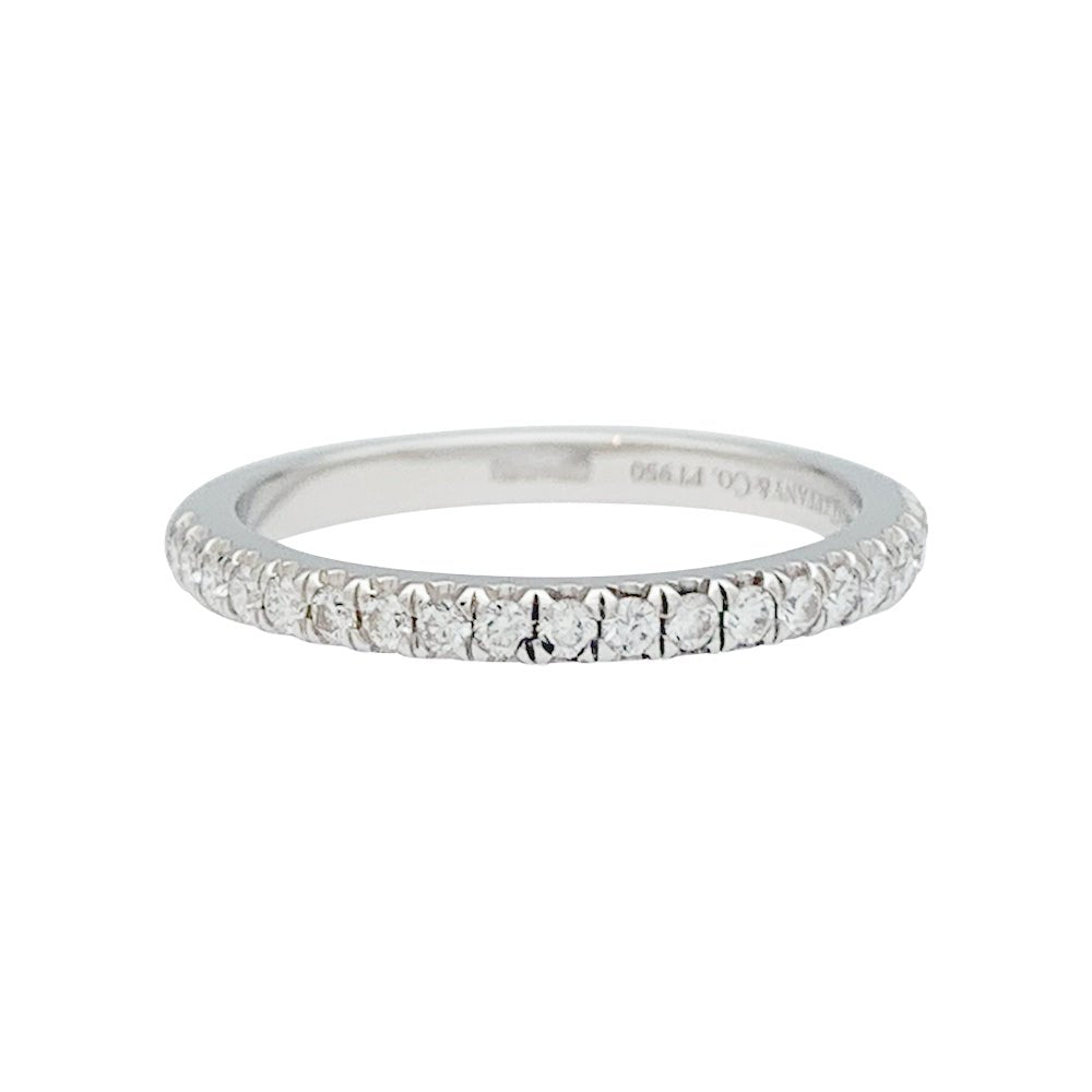 Alliance TIFFANY & CO. ,"Eternité demi-cercle", platine et diamants - Castafiore