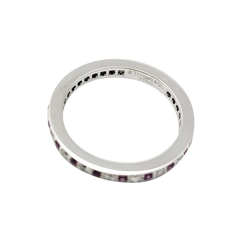 Alliance TIFFANY & CO. , " Tiffany Legacy", platine, diamants, saphirs roses - Castafiore