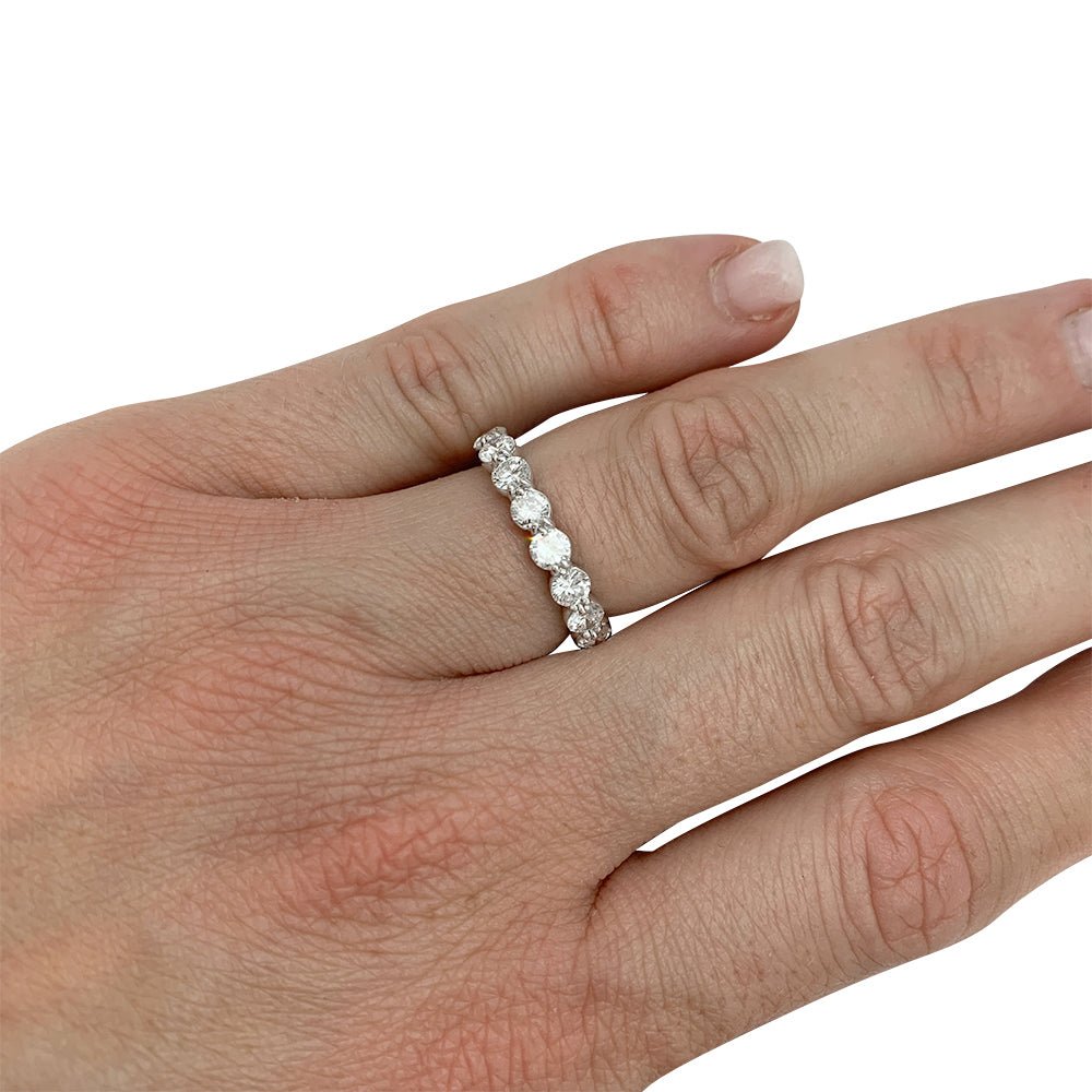 Alliance tour complet or blanc, diamants - Castafiore