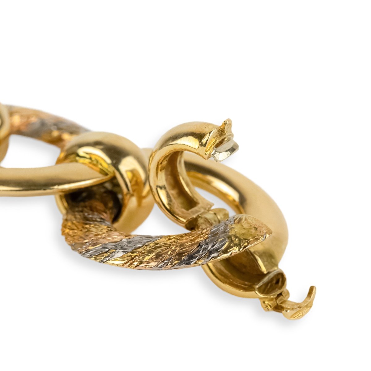 AVANT-PREMIÈRE - Bracelet Maillons GEORGES LENFANT POUR CARTIER en or jaune, or blanc et or rose - Castafiore