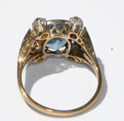 Bague 1910 en or et argent ornée d'une aigue-marine - Castafiore