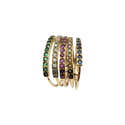 12 Anneaux élastiques Pour Orteils Avec Cristaux - 12 Couleurs Assorties - Alliage Brillant - Bijoux Corps - 9
