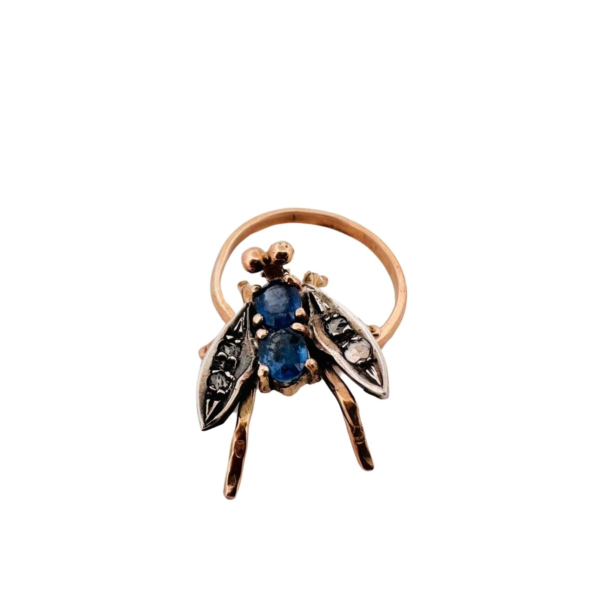 Bague Abeille en or jaune, argent, saphir et diamants - Castafiore