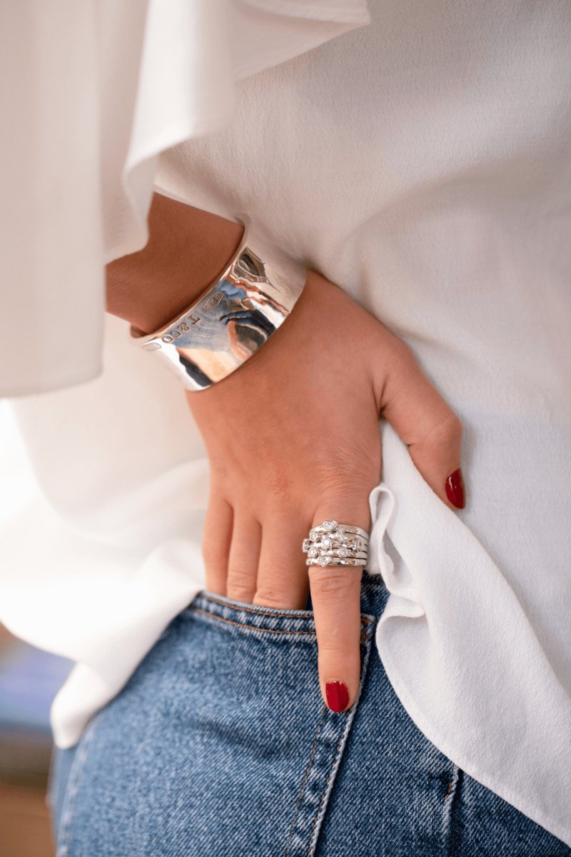 Bague ADLER "Sérail" 5 anneaux en or blanc - Castafiore