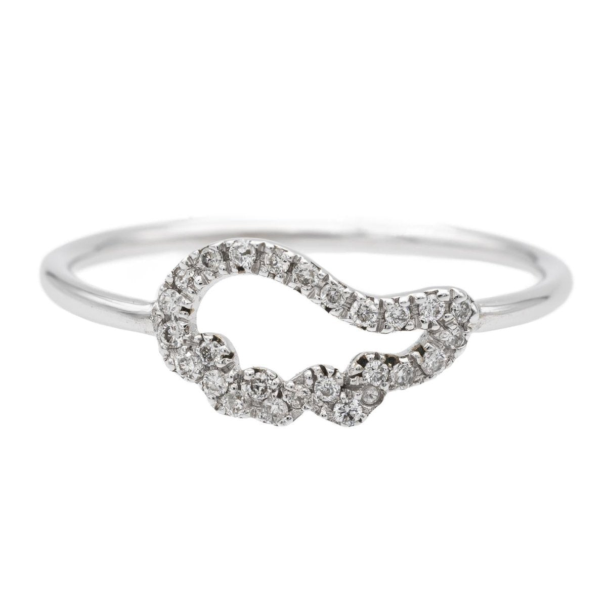Bague Aile d'ange en or blanc et diamants - Castafiore