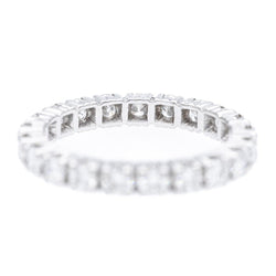 Bague Alliance américaine en or blanc et diamants - Castafiore