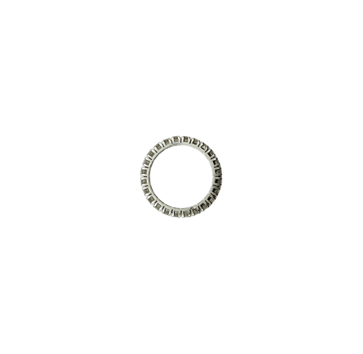 Bague Alliance américaine en or blanc et diamants - Castafiore