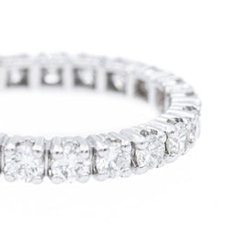 Bague Alliance américaine en or blanc et diamants - Castafiore