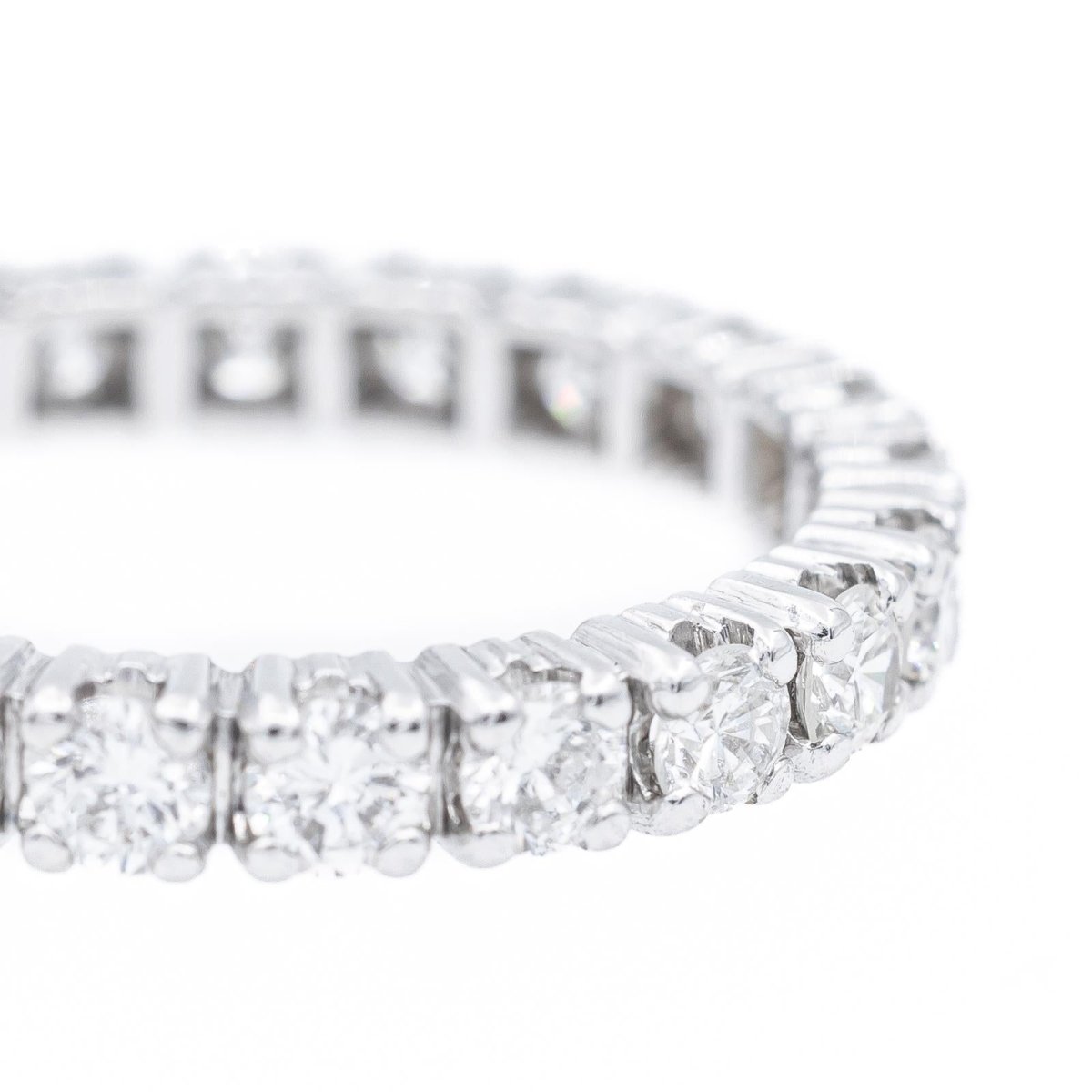 Bague Alliance américaine en or blanc et diamants - Castafiore