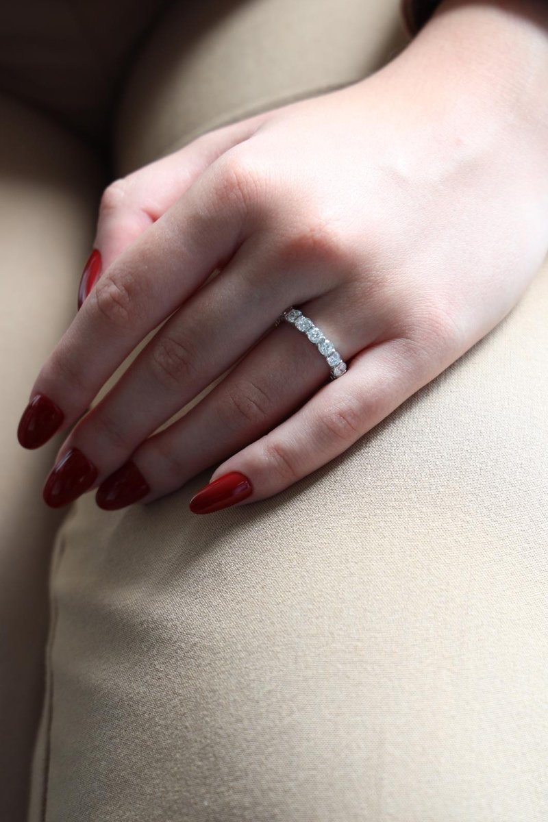 Bague Alliance américaine Or blanc Diamant - Castafiore