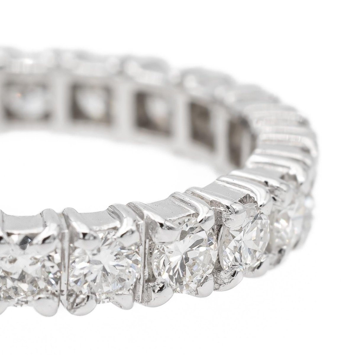 Bague Alliance américaine Or blanc Diamant - Castafiore