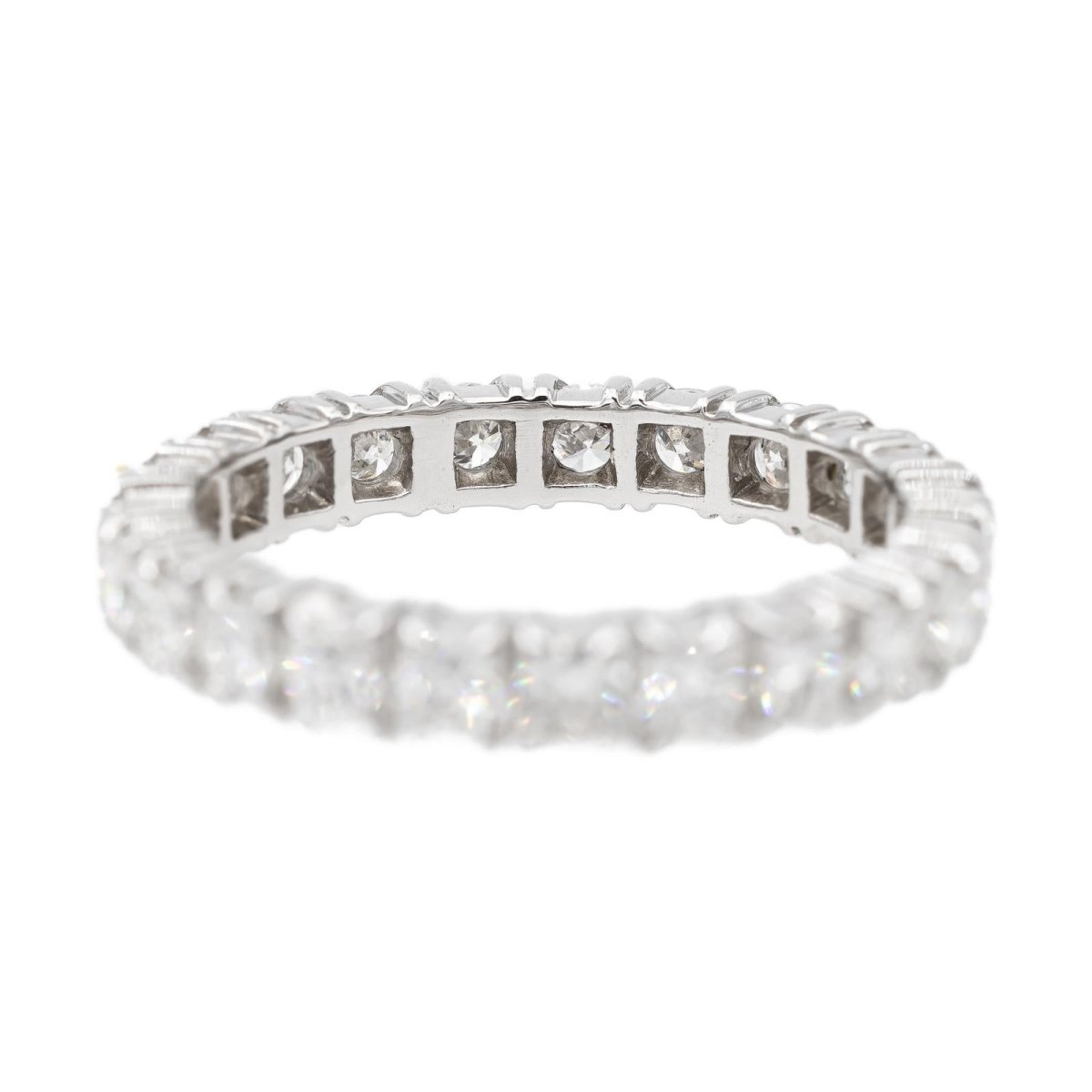 Bague Alliance américaine Or blanc Diamant - Castafiore