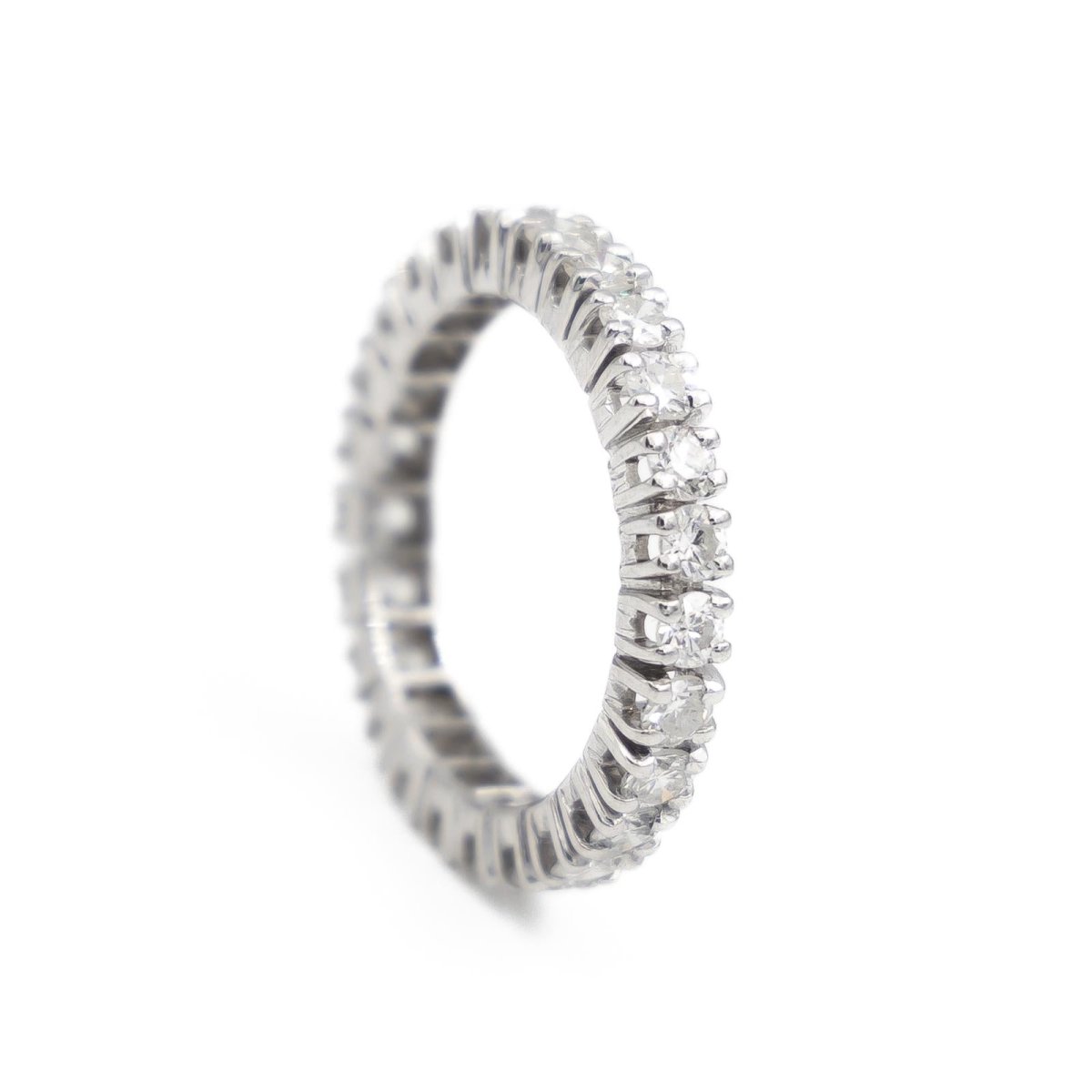Bague Alliance américaine Or blanc Diamant - Castafiore