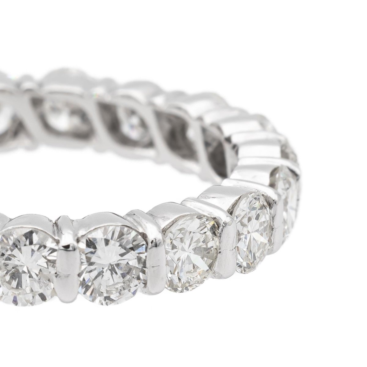 Bague Alliance américaine Or blanc Diamant - Castafiore