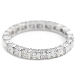 Bague Alliance américaine Platine Diamant - Castafiore