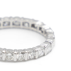 Bague Alliance américaine Platine Diamant - Castafiore