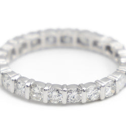 Bague Alliance américaine Platine Diamant - Castafiore