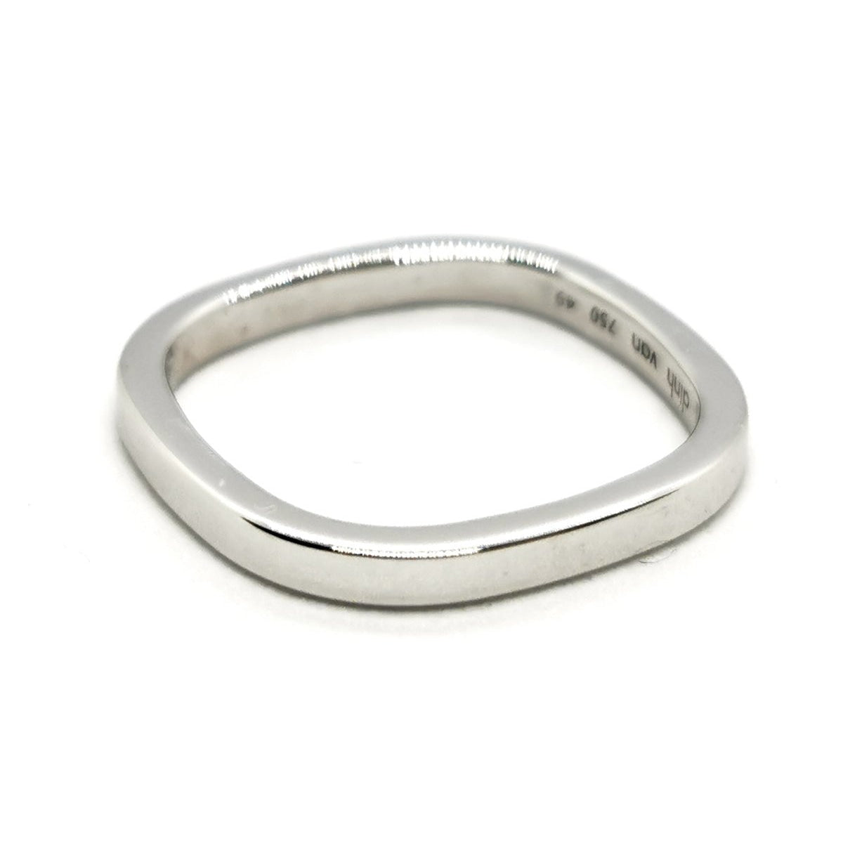 Bague Alliance carrée DINH VAN en or blanc - Castafiore