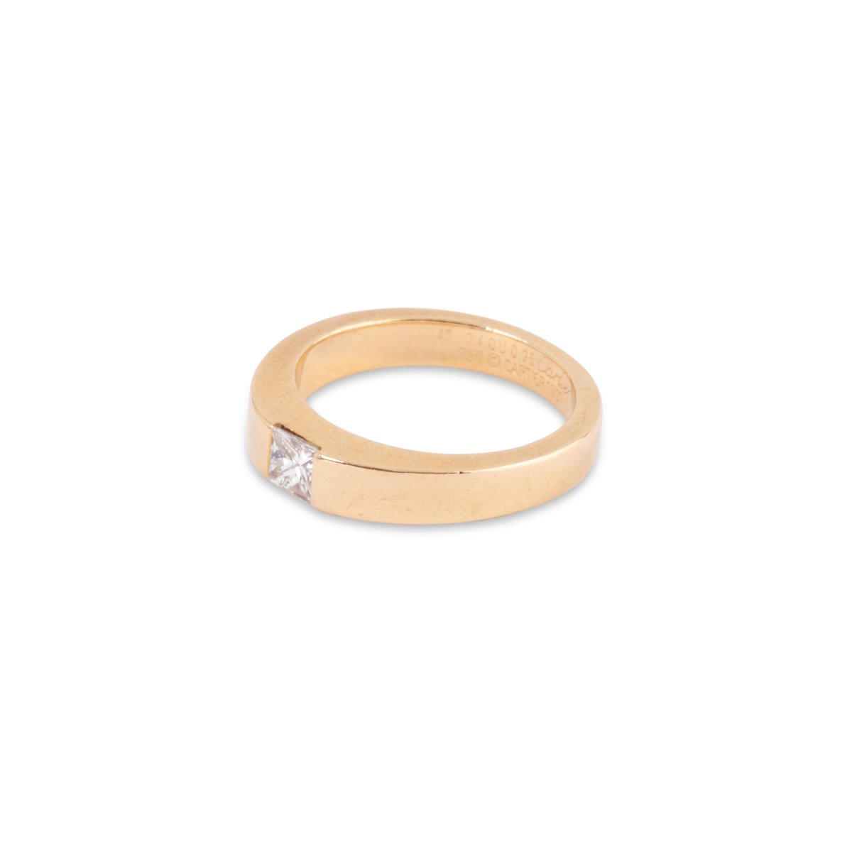 Bague Solitaire CARTIER en or jaune et diamant