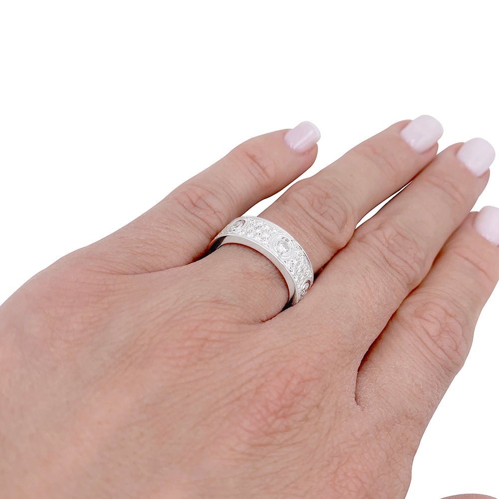 Bague Alliance CARTIER "Love" en or blanc et diamants - Castafiore