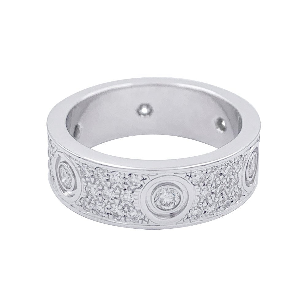 Bague Alliance CARTIER "Love" en or blanc et diamants - Castafiore