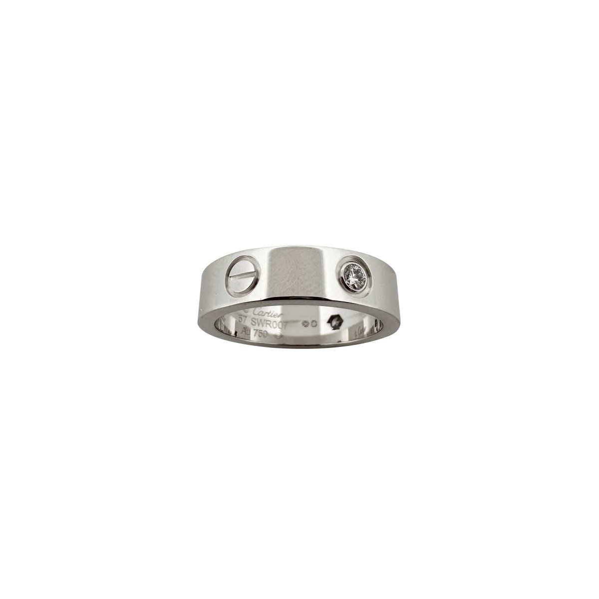 Bague Alliance CARTIER "Love" en or blanc et diamants - Castafiore