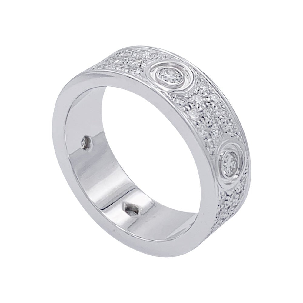 Bague Alliance CARTIER Love en or blanc et diamants