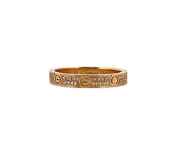 Bague Alliance CARTIER "Mini love" en or jaune et diamants - Castafiore