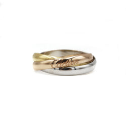 Bague Alliance CARTIER "Trinity" en trois ors - Castafiore