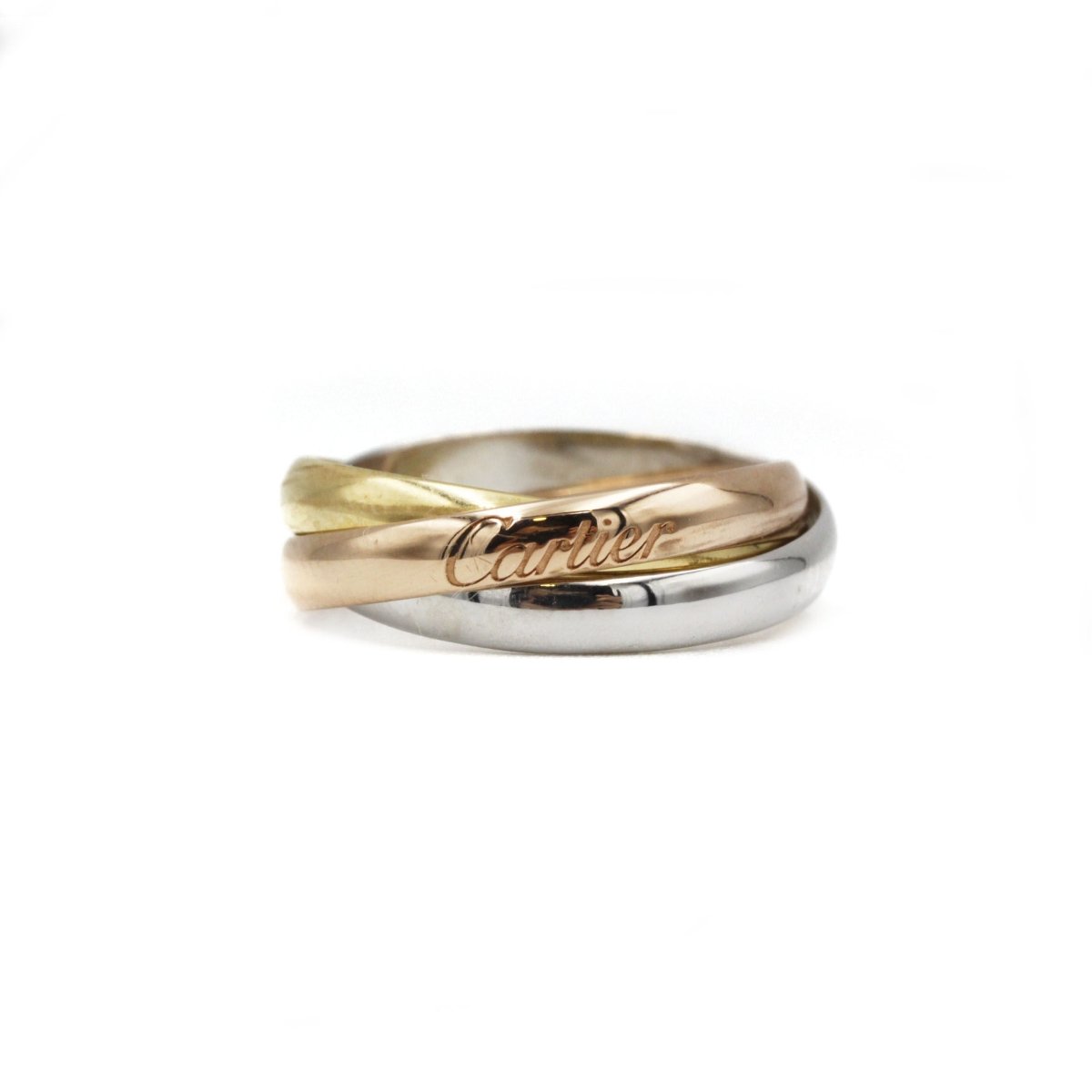 Bague Alliance CARTIER "Trinity" en trois ors - Castafiore