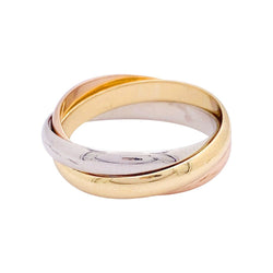 Bague Alliance CARTIER "Trinity" en trois ors - Castafiore