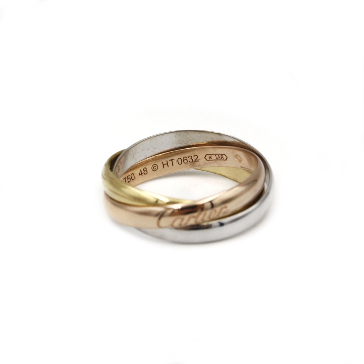 Bague Alliance CARTIER "Trinity" en trois ors - Castafiore