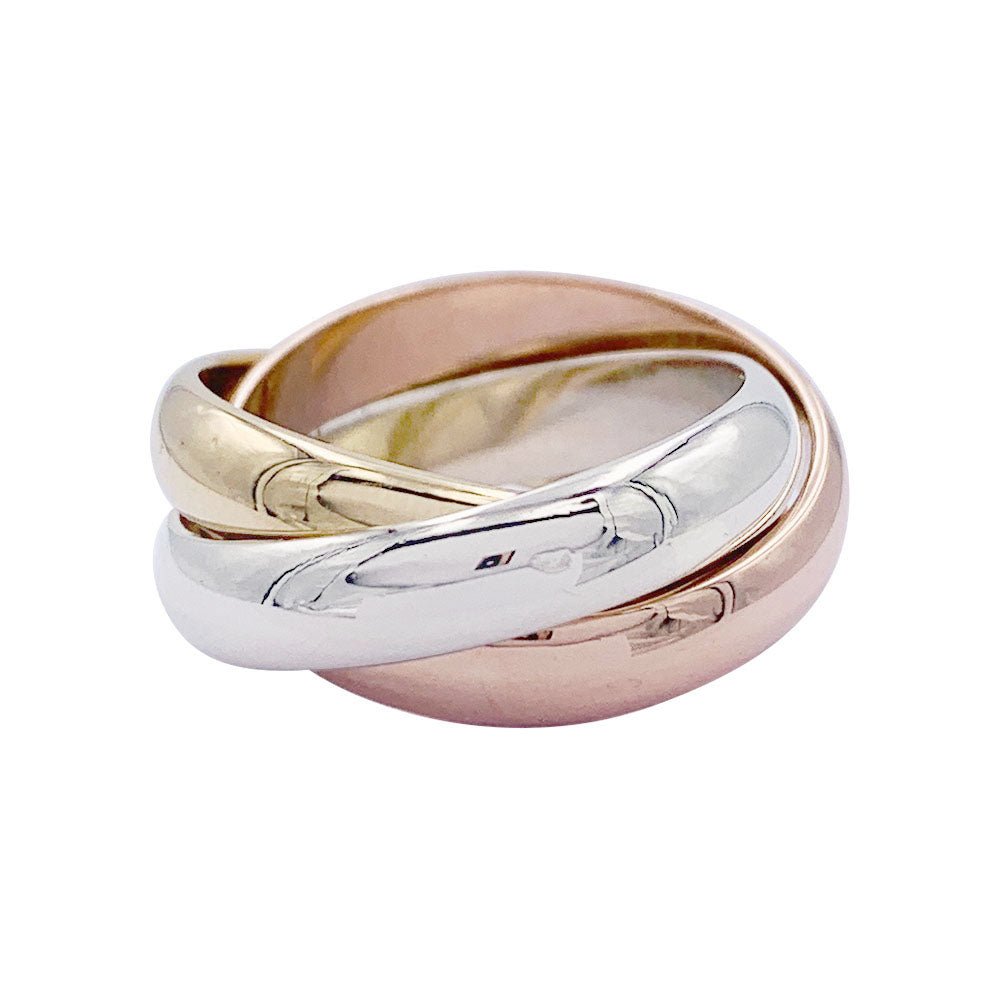 Bague Alliance CARTIER "Trinity" en trois ors - Castafiore