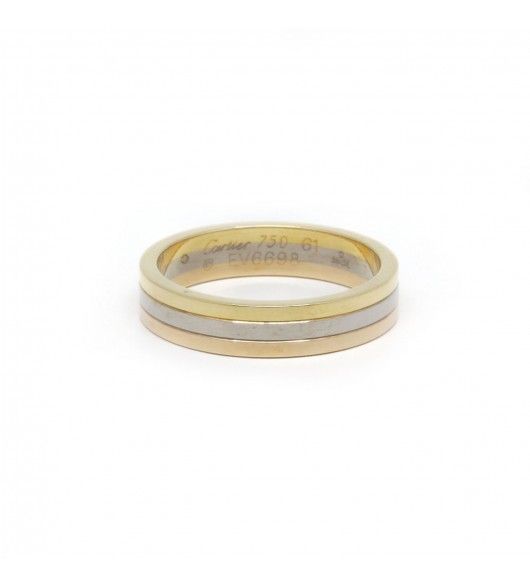 Bague Alliance CARTIER "Trinity" en trois ors - Castafiore