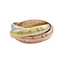 Bague Alliance CARTIER "Trinity" en trois ors - Castafiore