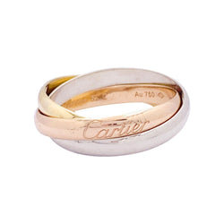 Bague Alliance CARTIER "Trinity" en trois ors - Castafiore