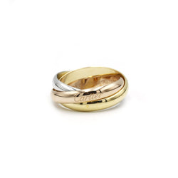 Bague Alliance CARTIER "Trinity" en trois ors - Castafiore