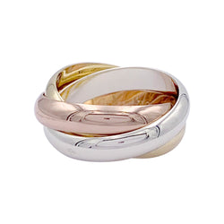 Bague Alliance CARTIER "Trinity" en trois ors - Castafiore