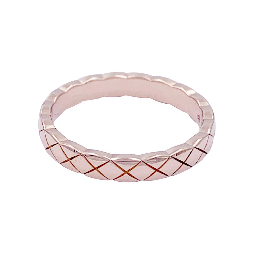 Bague alliance Chanel, "Coco Crush", or rose. - Castafiore