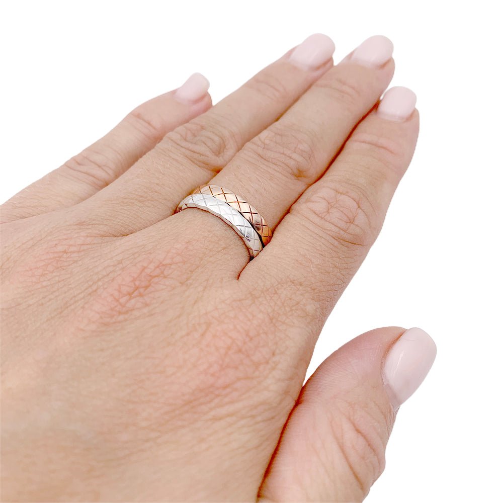 Bague alliance Chanel, "Coco Crush", or rose. - Castafiore