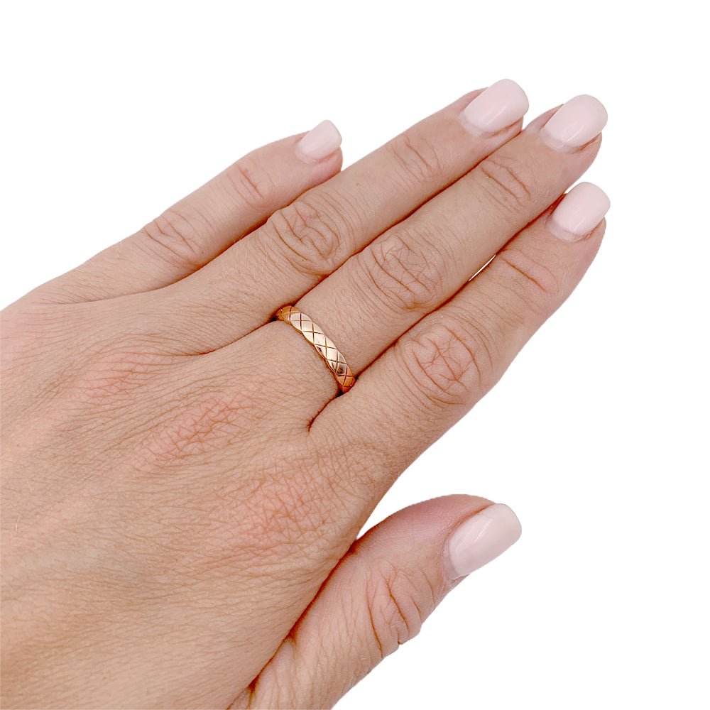 Bague alliance Chanel, "Coco Crush", or rose. - Castafiore