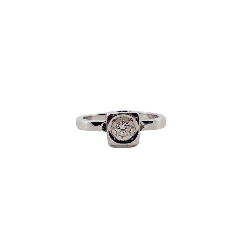 Bague Alliance DINH VAN ''Cube'' en or blanc et diamants - Castafiore