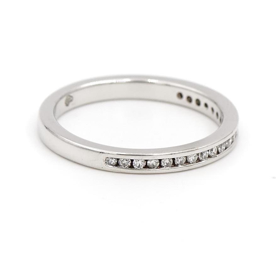 Bague Alliance en or blanc et diamants - Castafiore